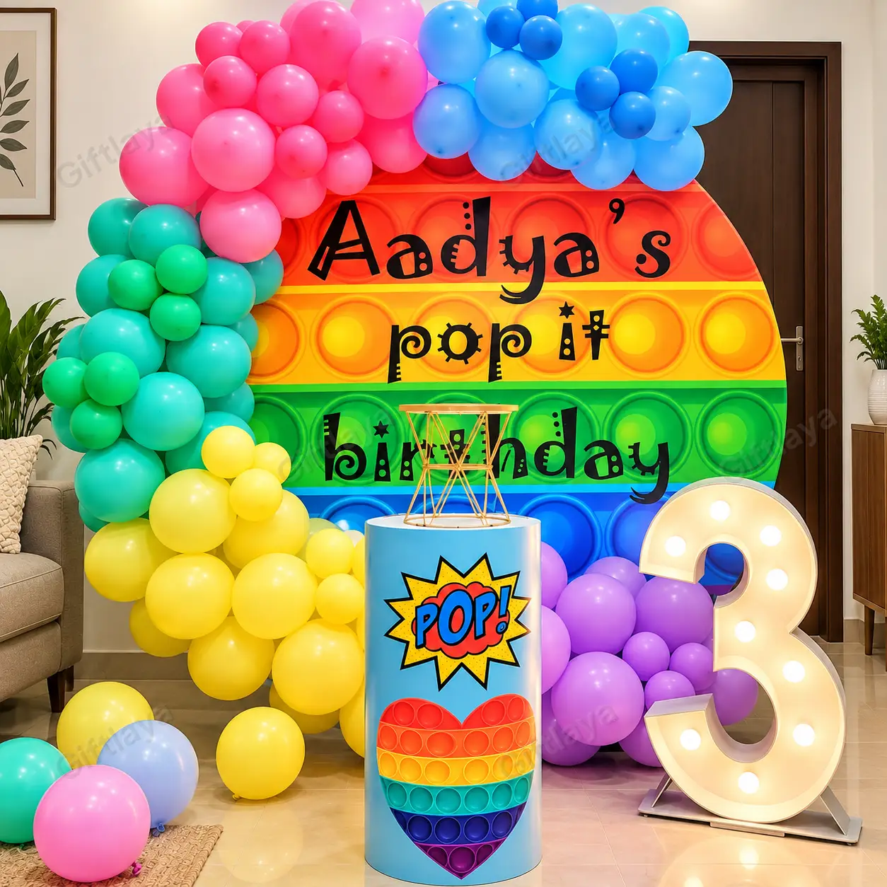 Pop It Theme Birthday Decoration — photo 3