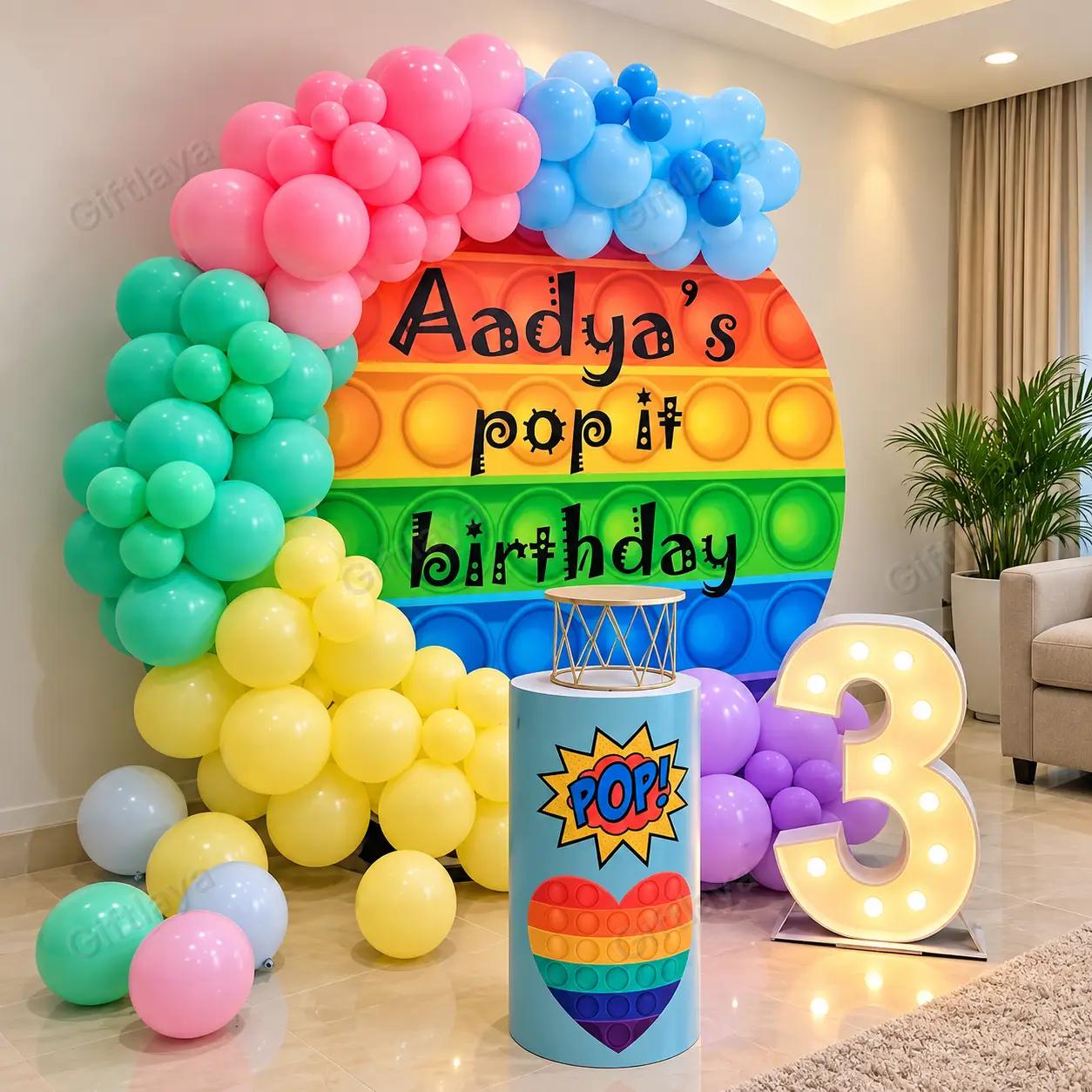 Pop It Theme Birthday Decoration — photo 2