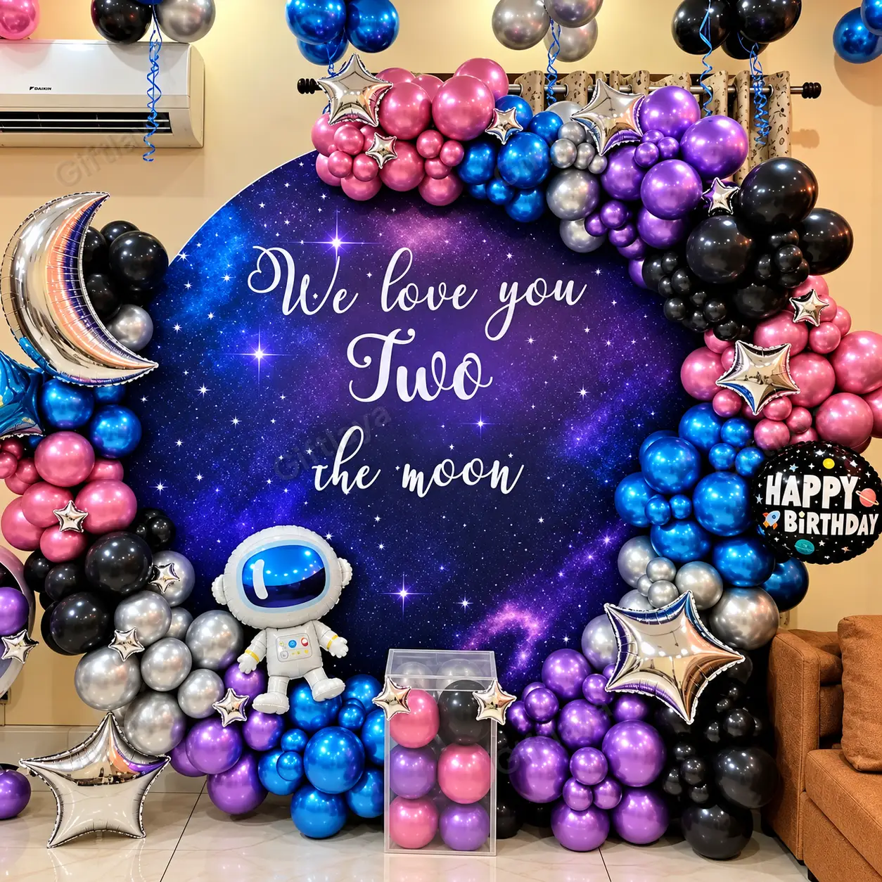 Premium Space Theme Birthday Decoration — photo 2