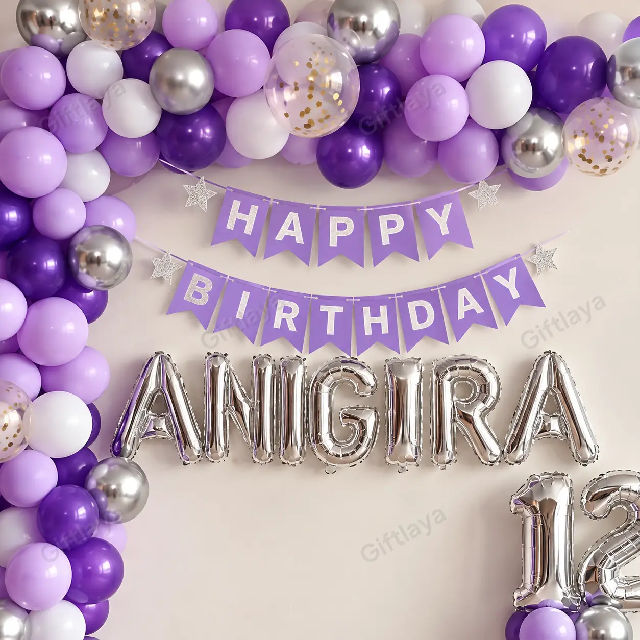 Purple Birthday Decoration — photo 2