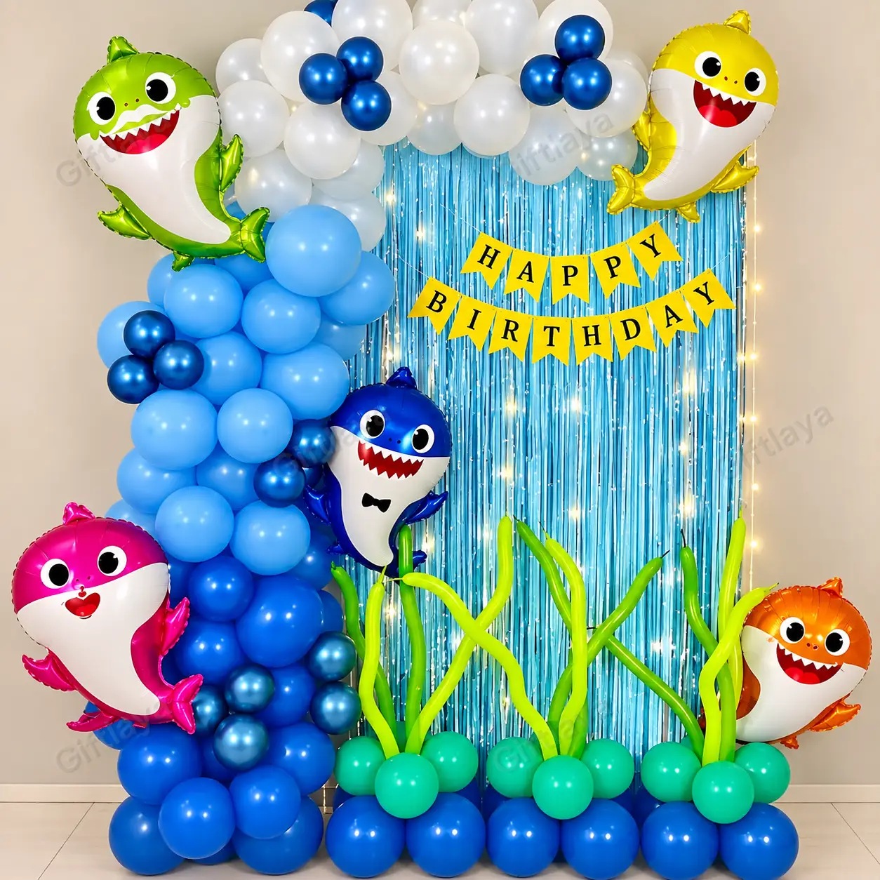 Simple Baby Shark Balloon Decoration