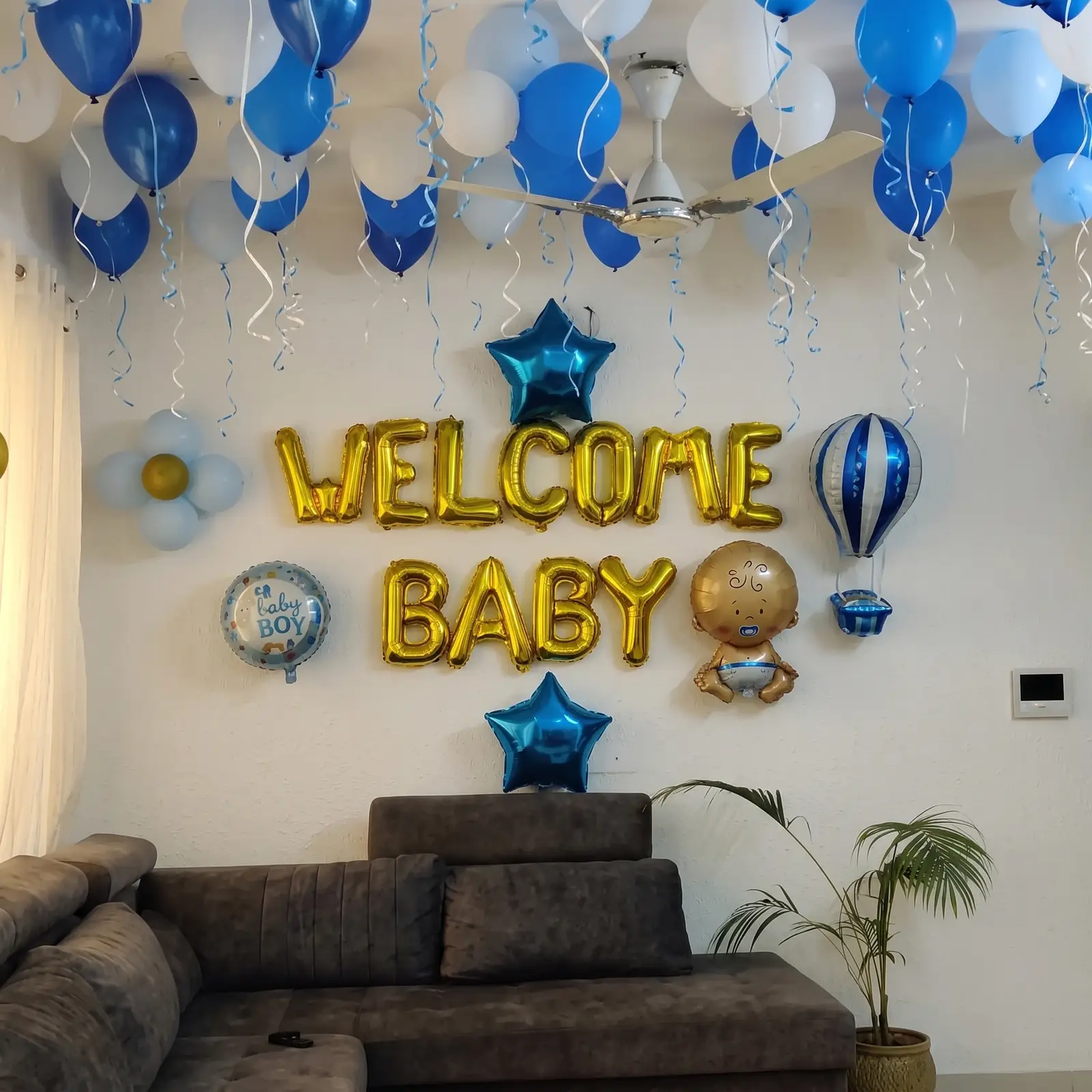 Blue Balloon Decor for Welcome Baby — photo 3