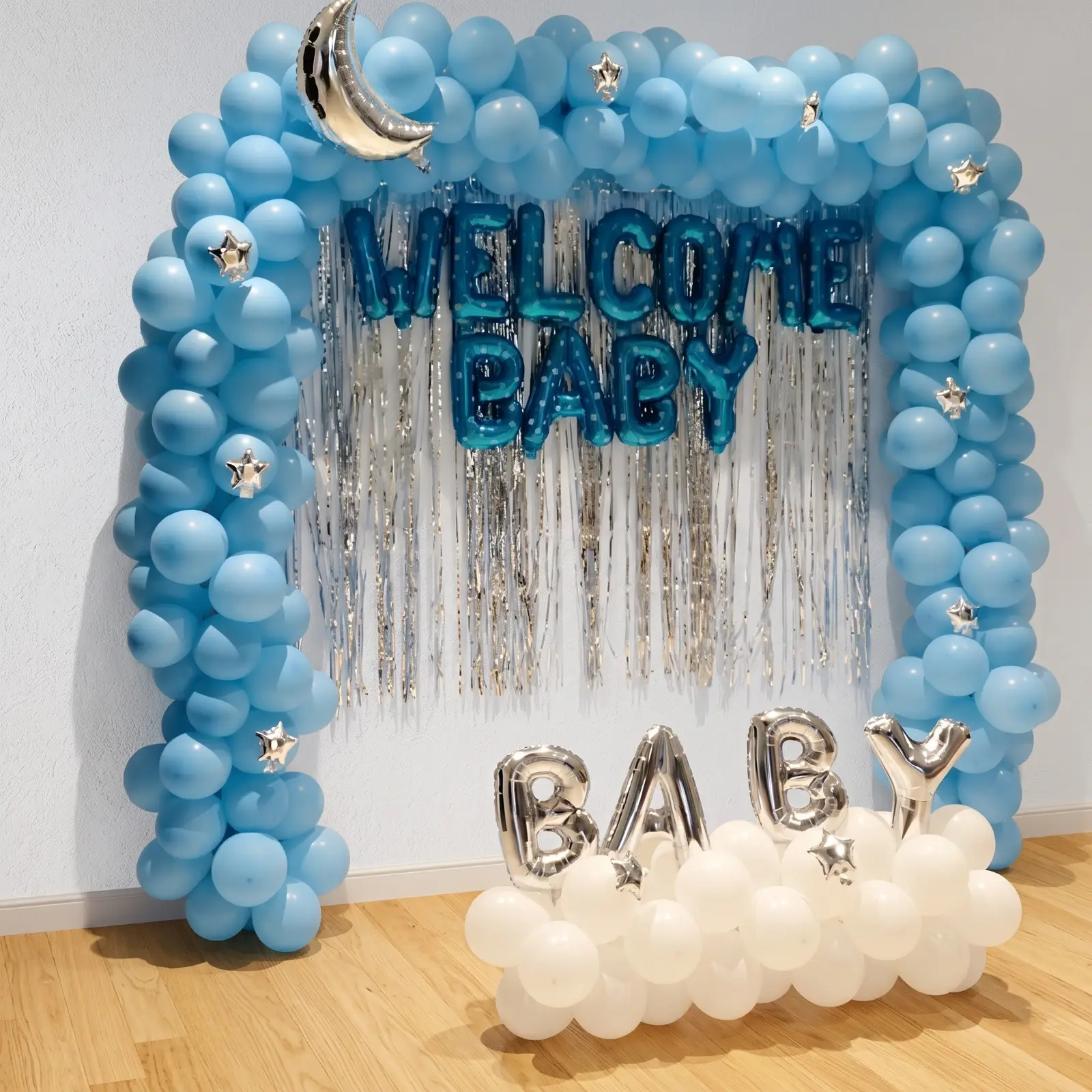 Blue White Baby Decoration
