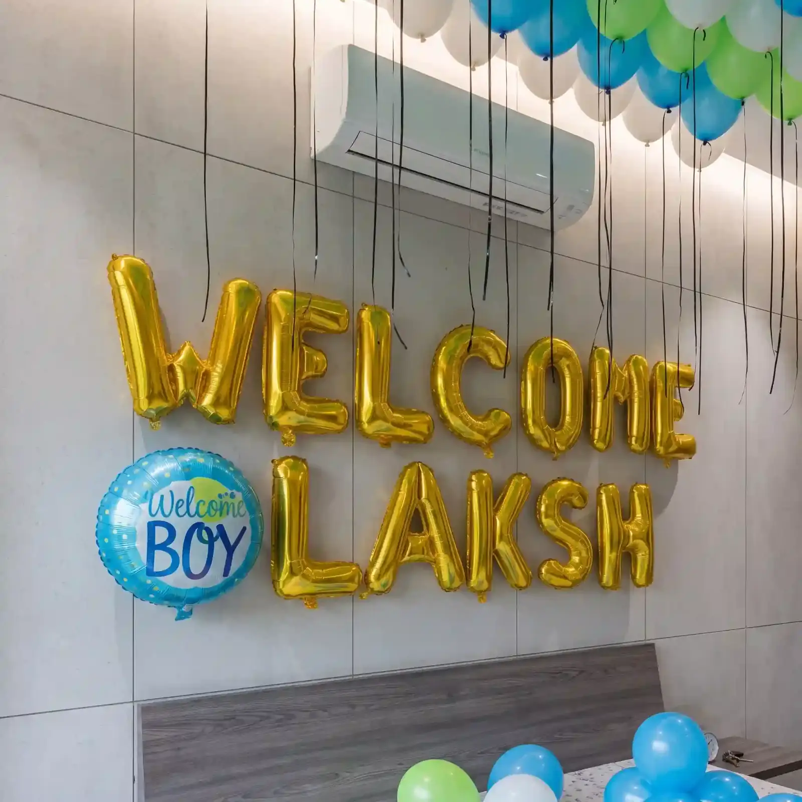 Blue White Baby Welcome Decoration — photo 3