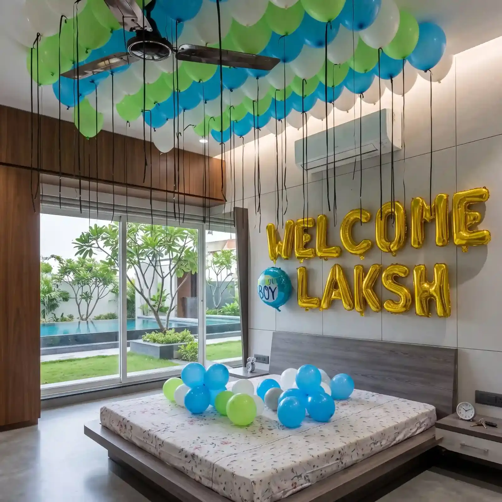 Blue White Baby Welcome Decoration — photo 2