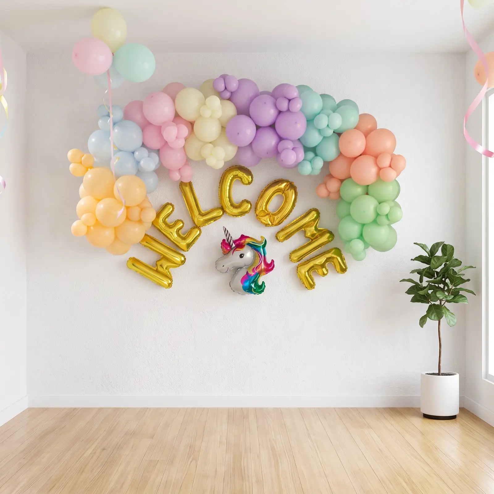 Bright Colored Welcome Decoration