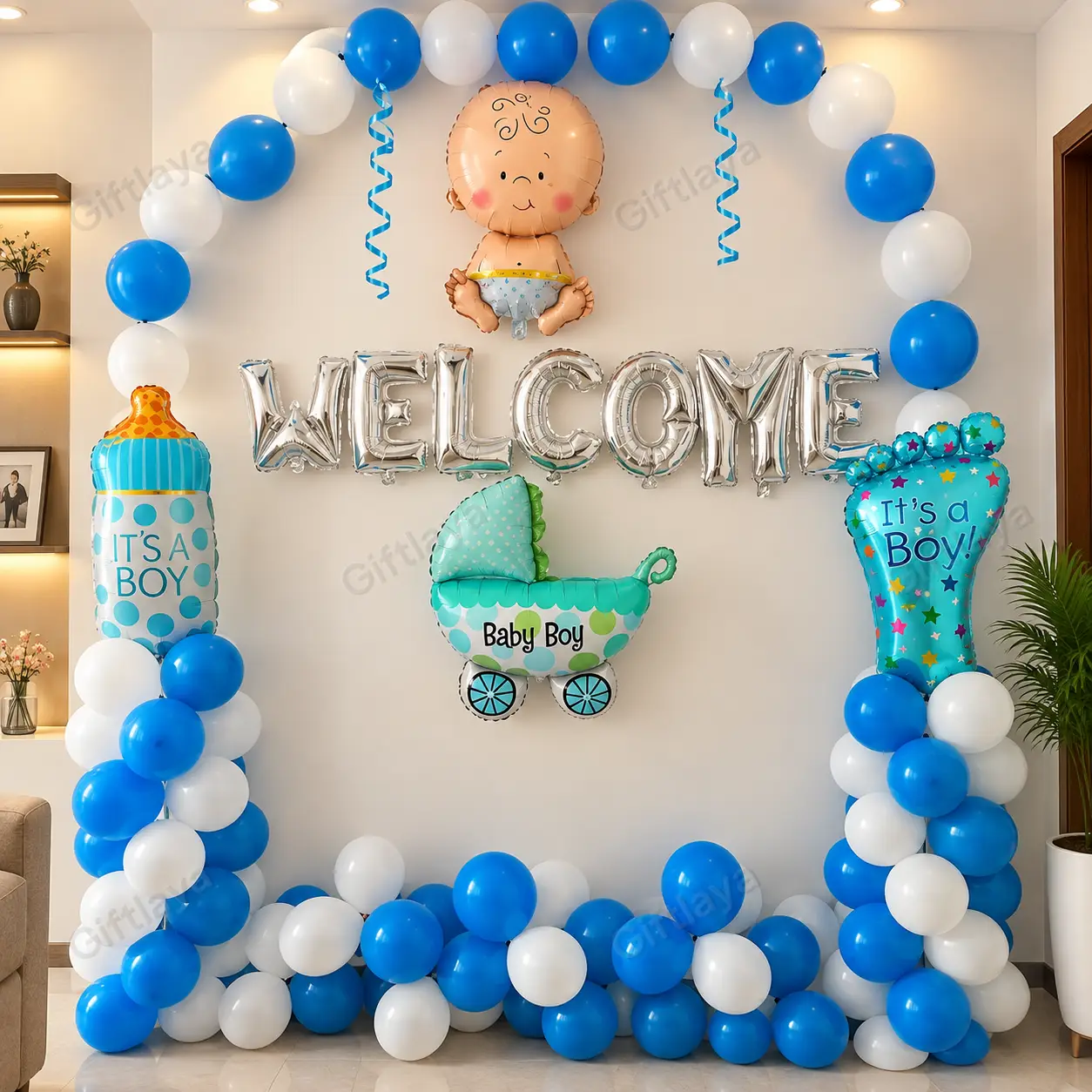 Welcome Baby Boy Decor