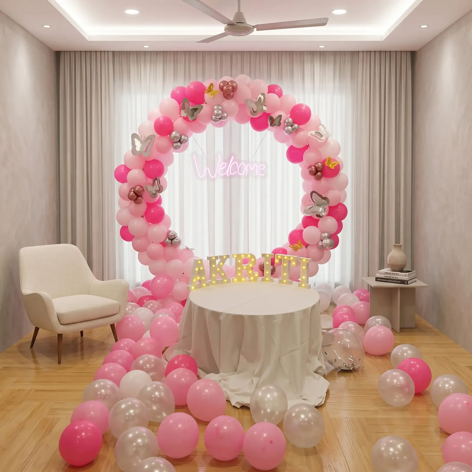 Welcome Baby Girl Setup