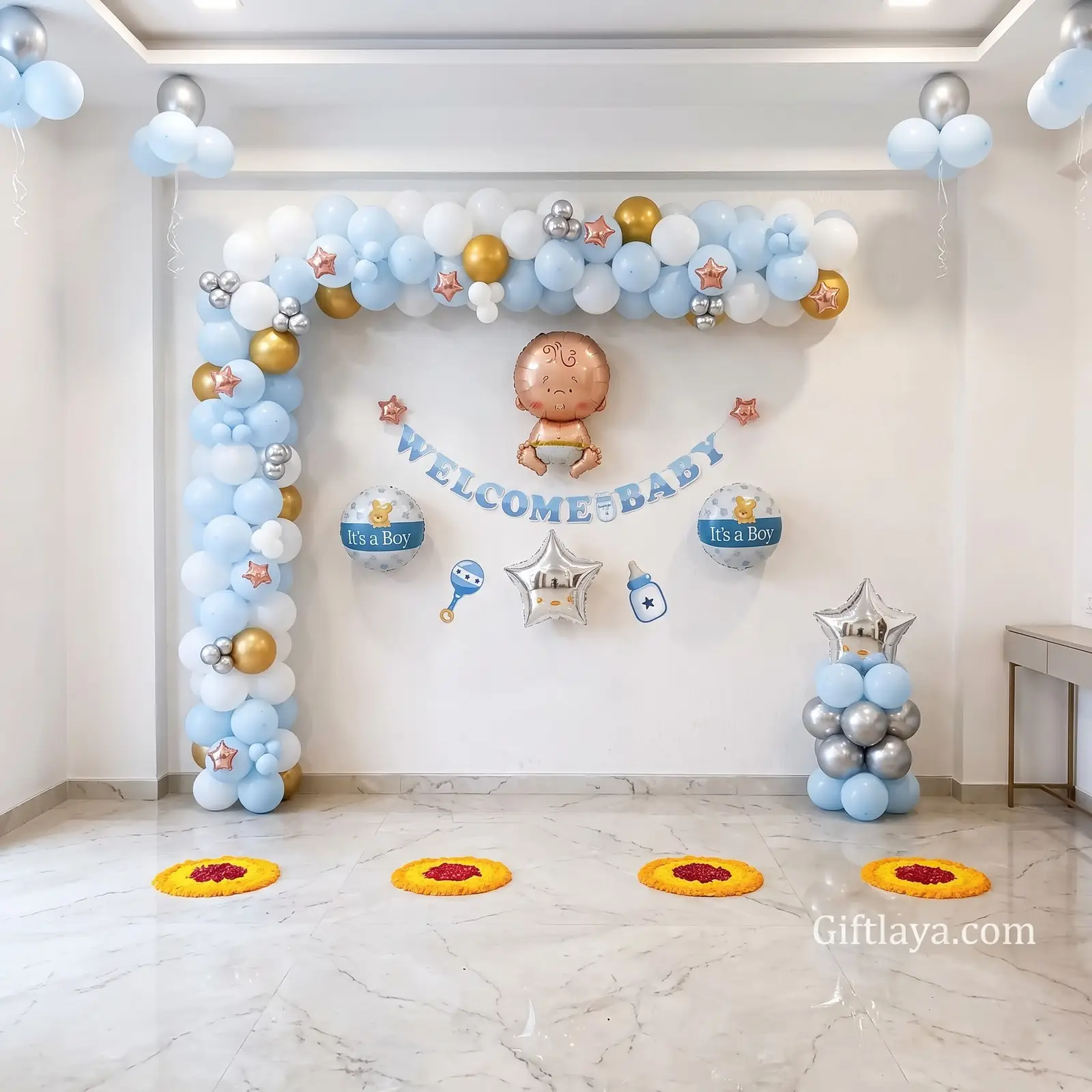 Welcome Balloon Decoration for Baby Boy