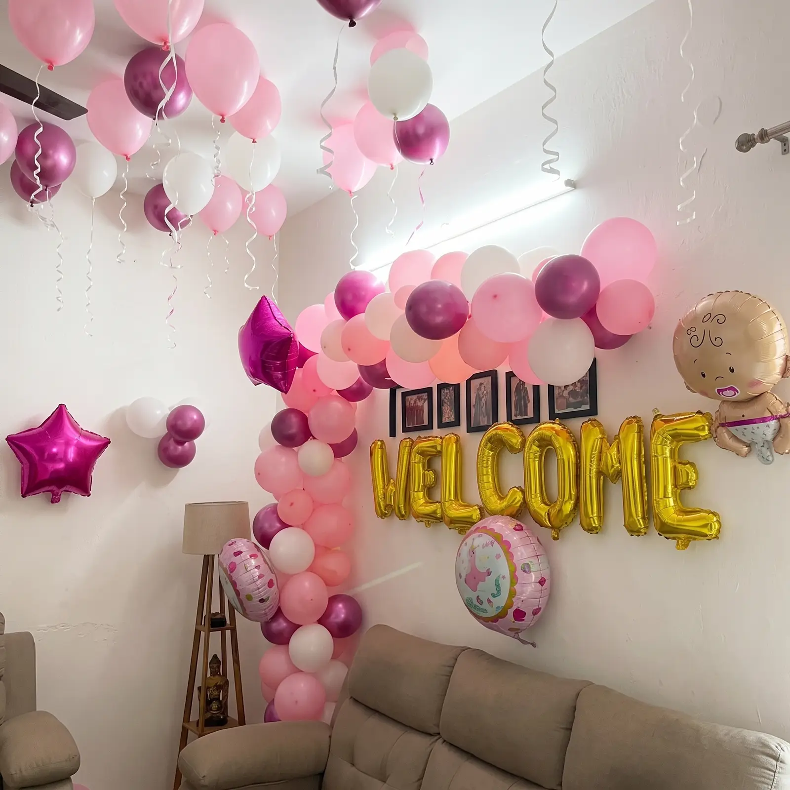 Welcome Balloon Decoration for Baby Girl — photo 2