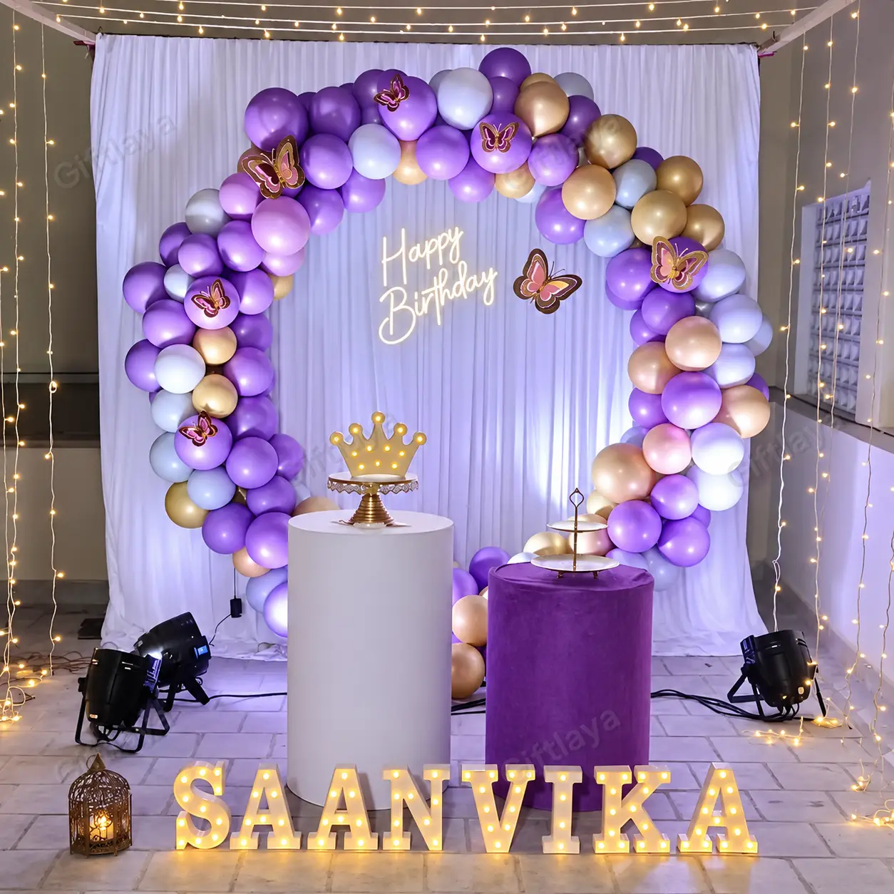 Surprise Terrace Birthday Decoration for Girls