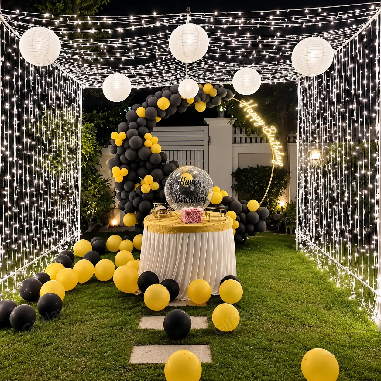 Terrace Light Decoration for Birthday