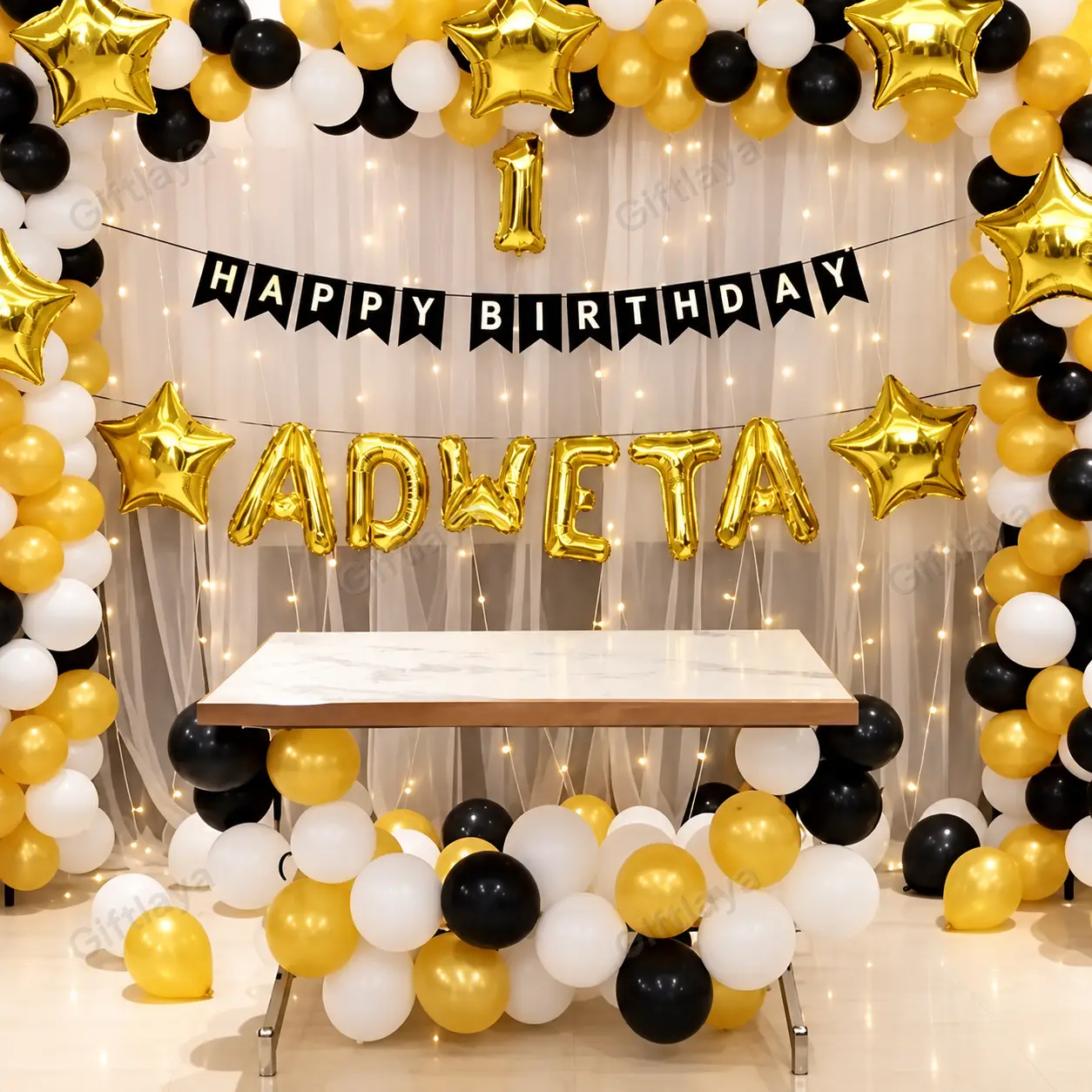 Balloons Birthday Stage Decoration — photo 3