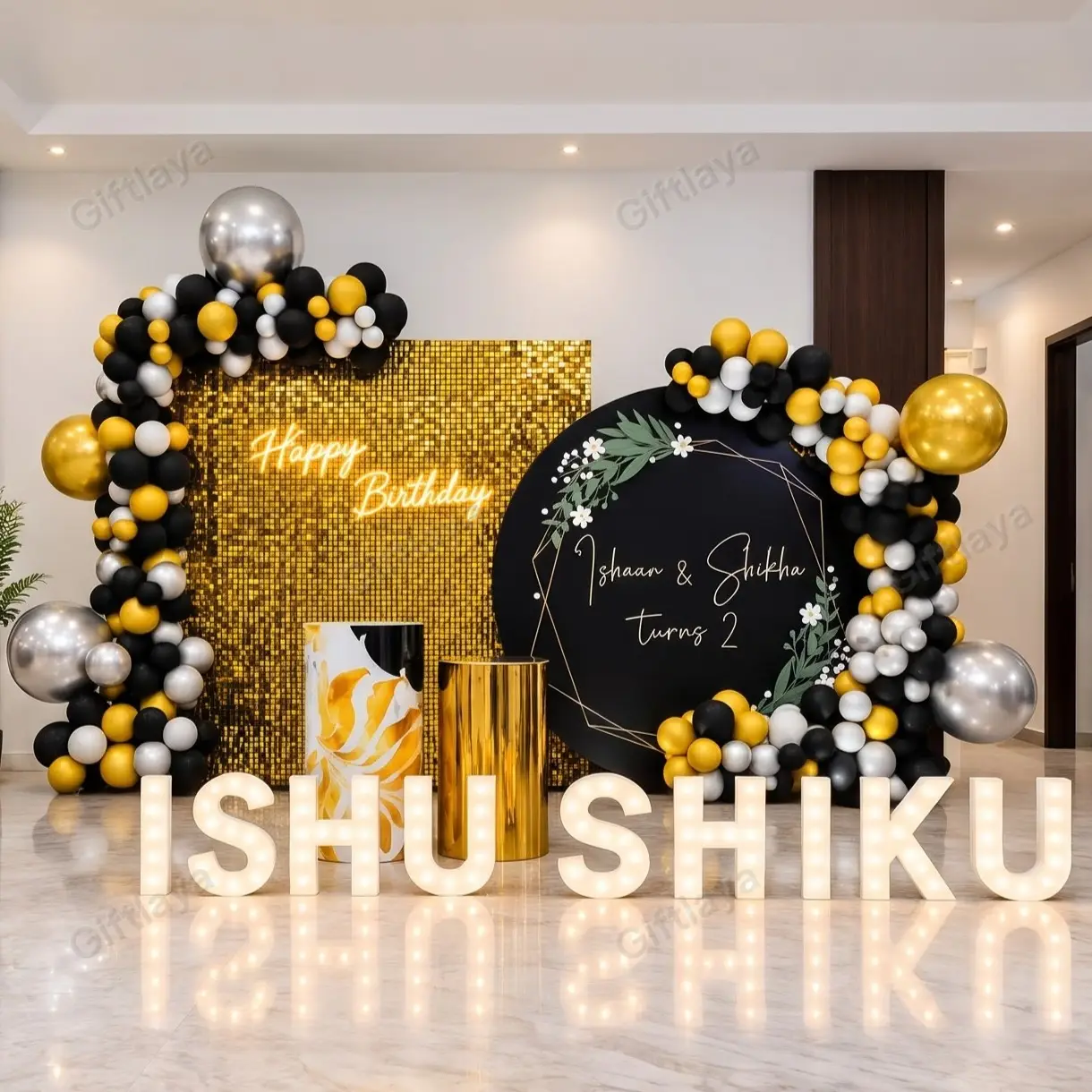 Birthday Stage Balloon Decoration