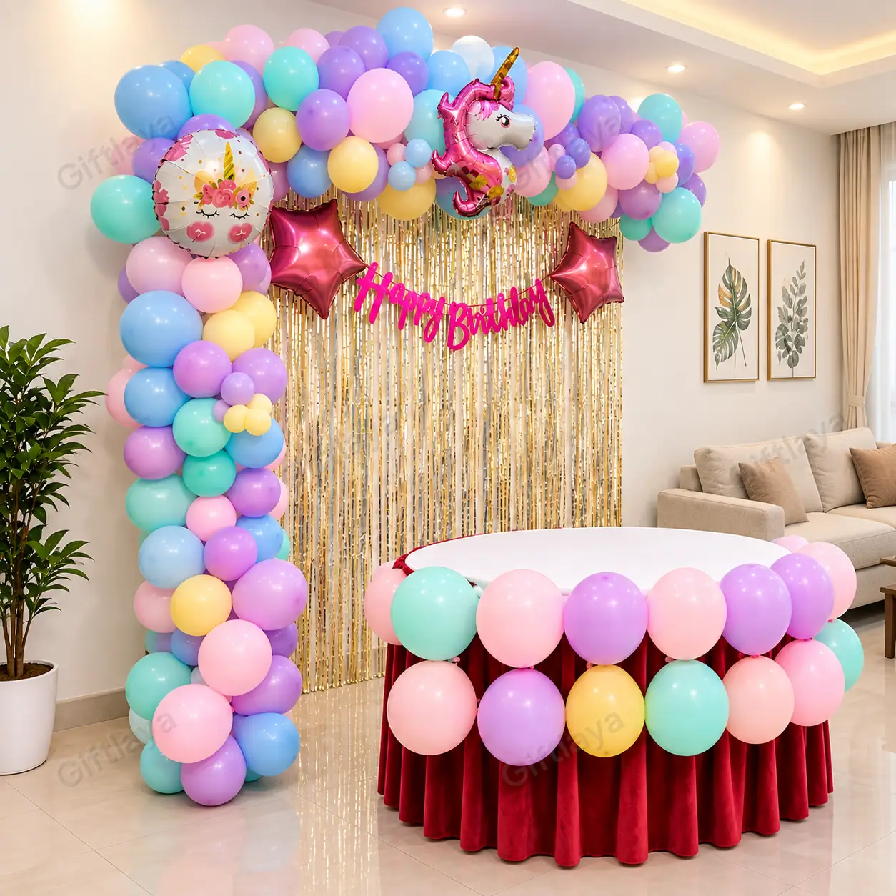 Simple Birthday Stage Decoration — photo 3