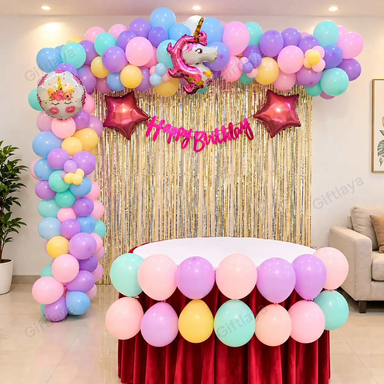 Simple Birthday Stage Decoration