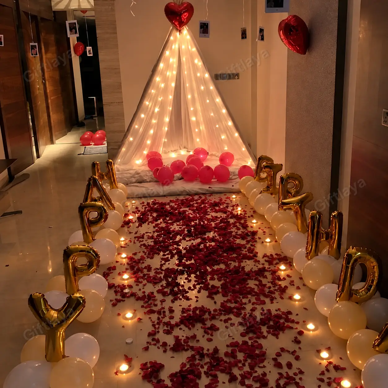 Romantic Cabana Surprise Setup