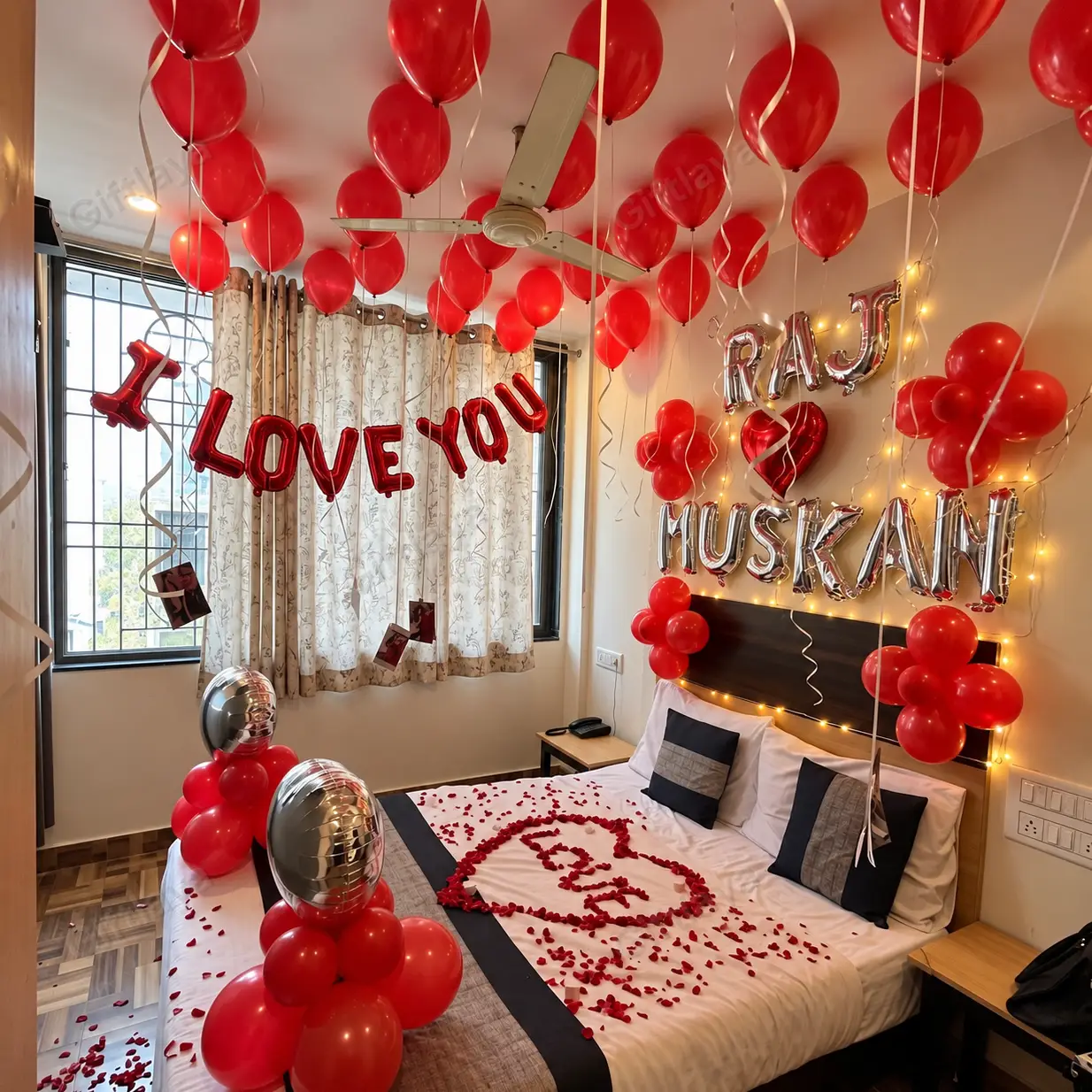 Surprise Room Decoration for Couple