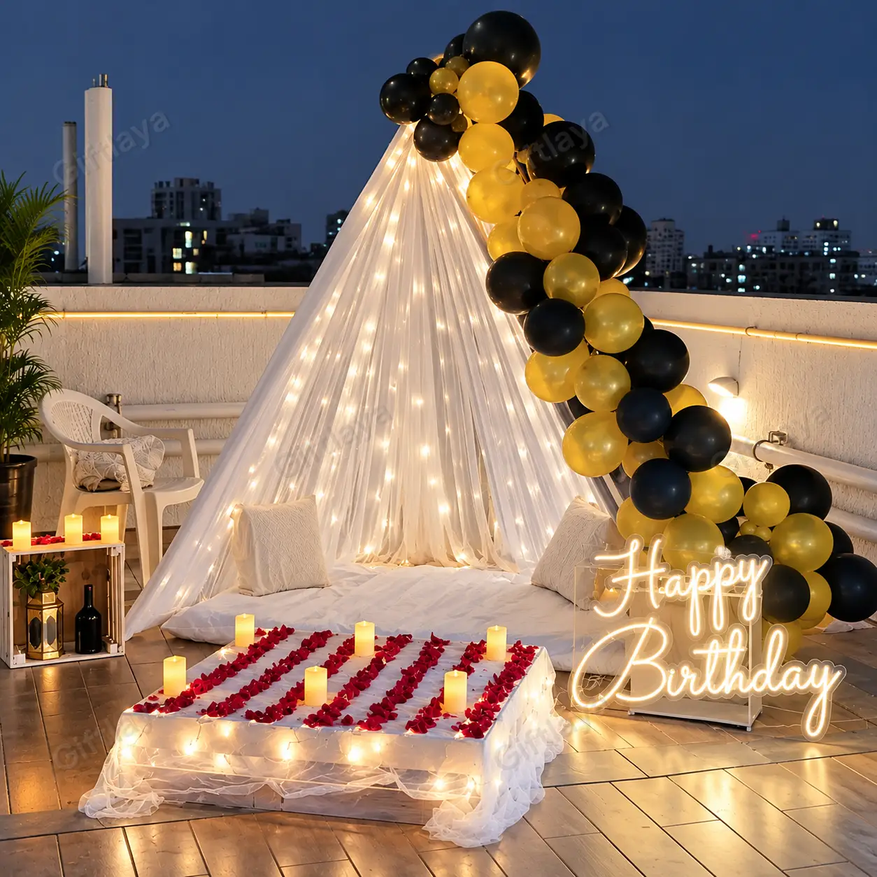 Birthday Terrace Canopy Decoration