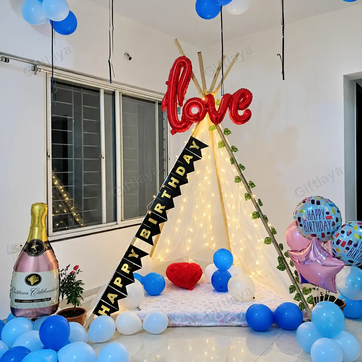 Simple Birthday Tent Decoration