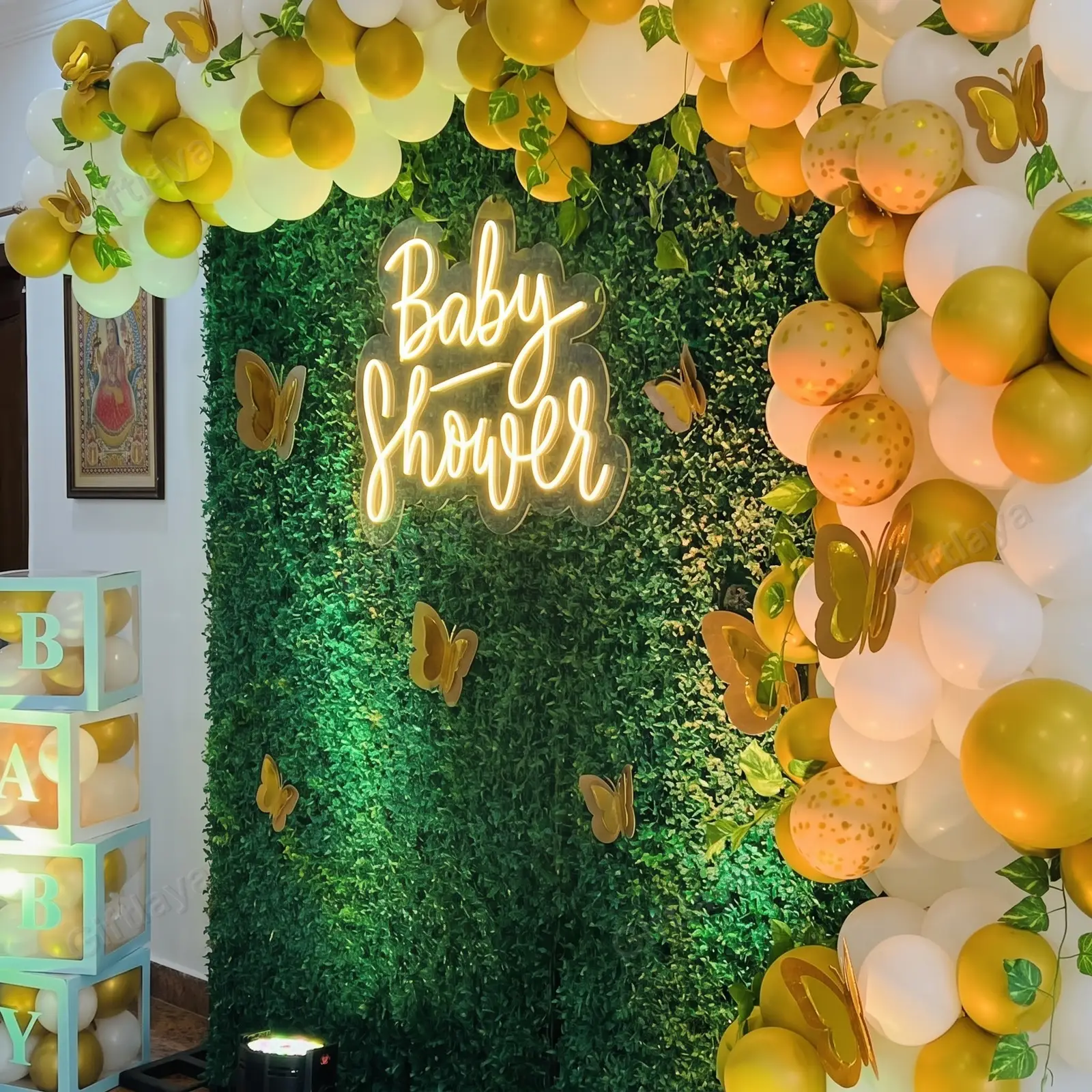 Baby Shower Green Backdrop — photo 3