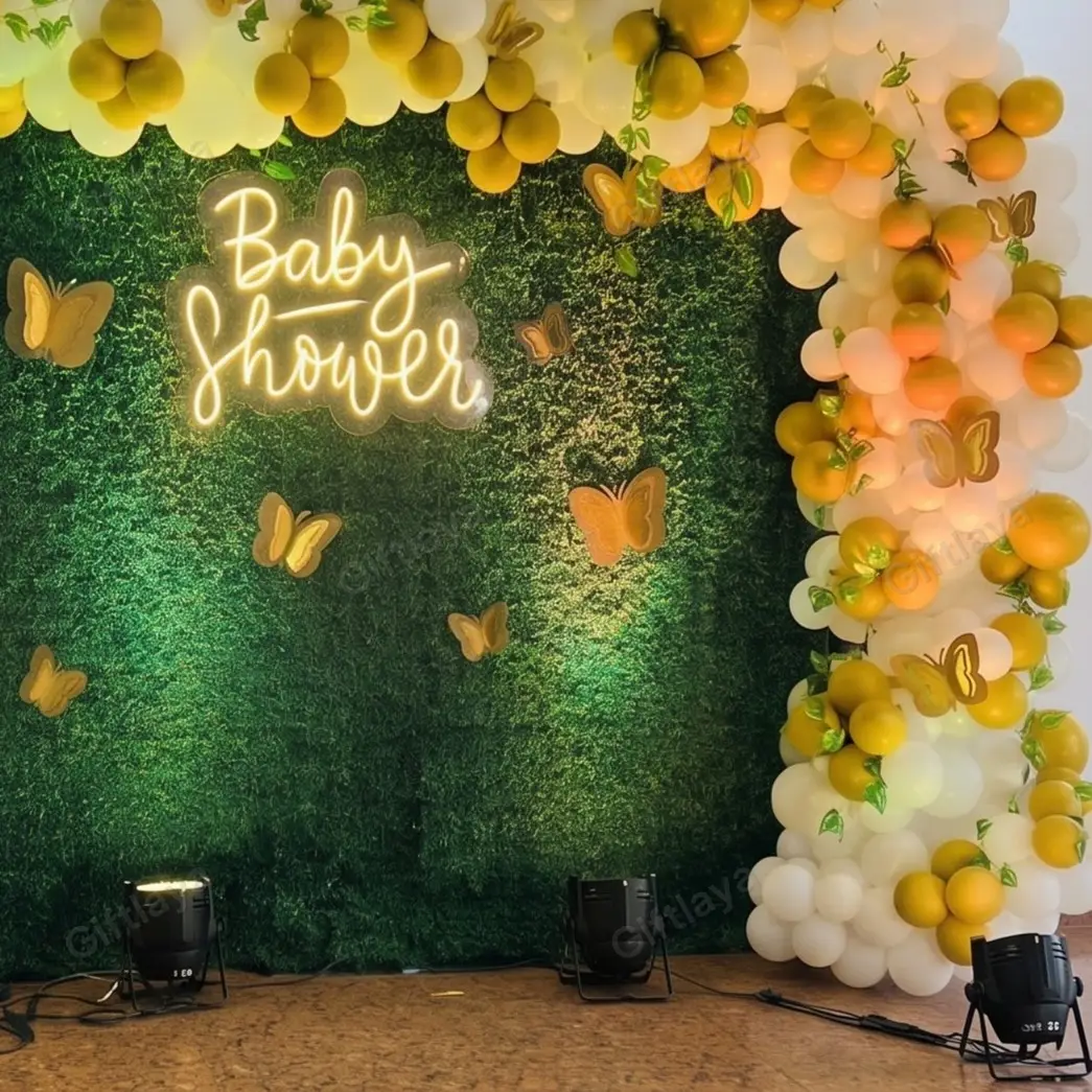 Baby Shower Green Backdrop — photo 2