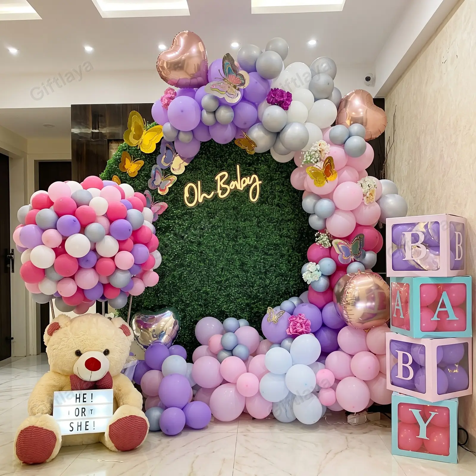 Baby Shower Neon Theme