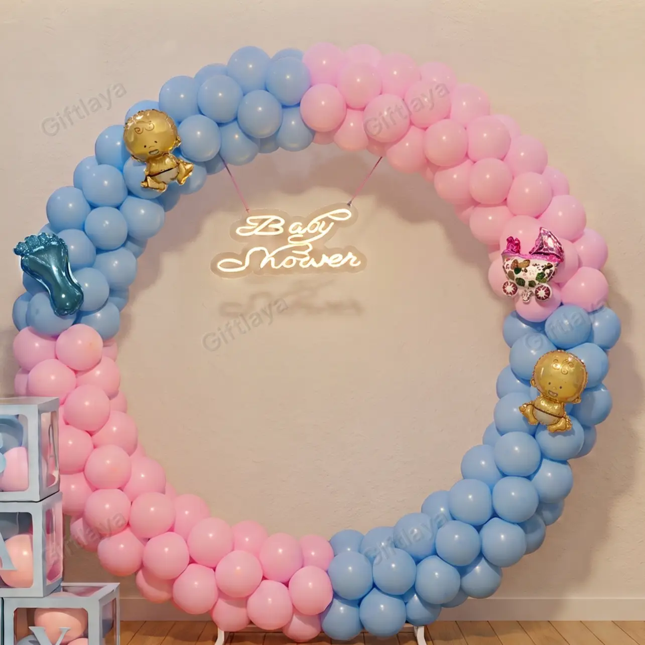 Baby Shower Pastel Stage Setup — photo 3