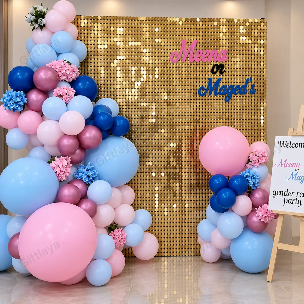 Baby Shower Sequins Backdrop — photo 2