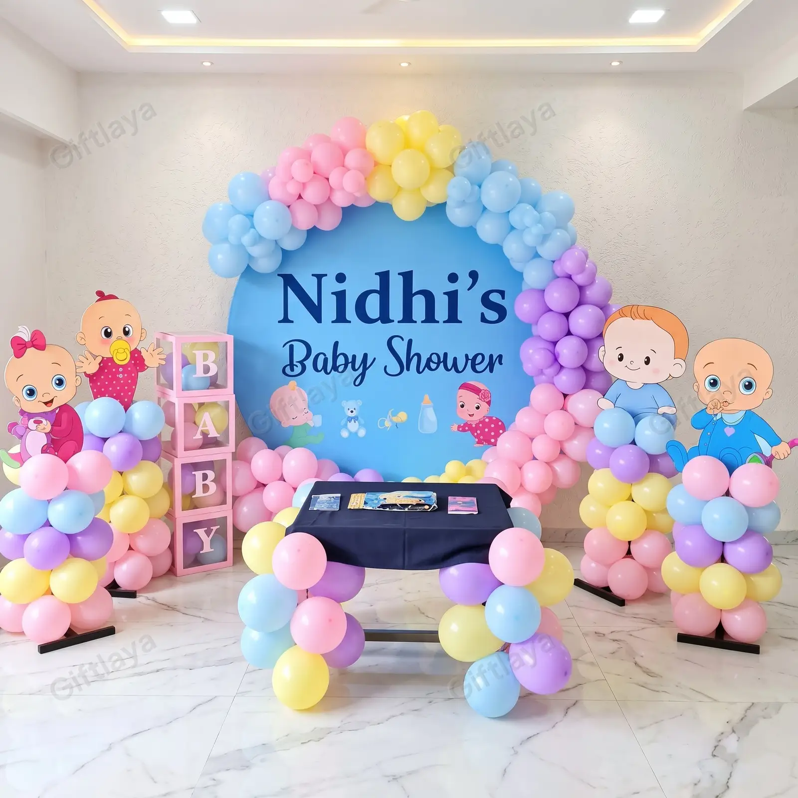 Customized Baby Shower Backdrop