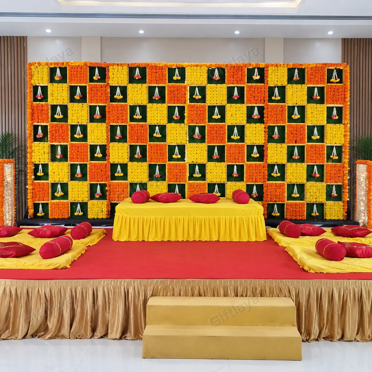 South Indian Haldi Setup