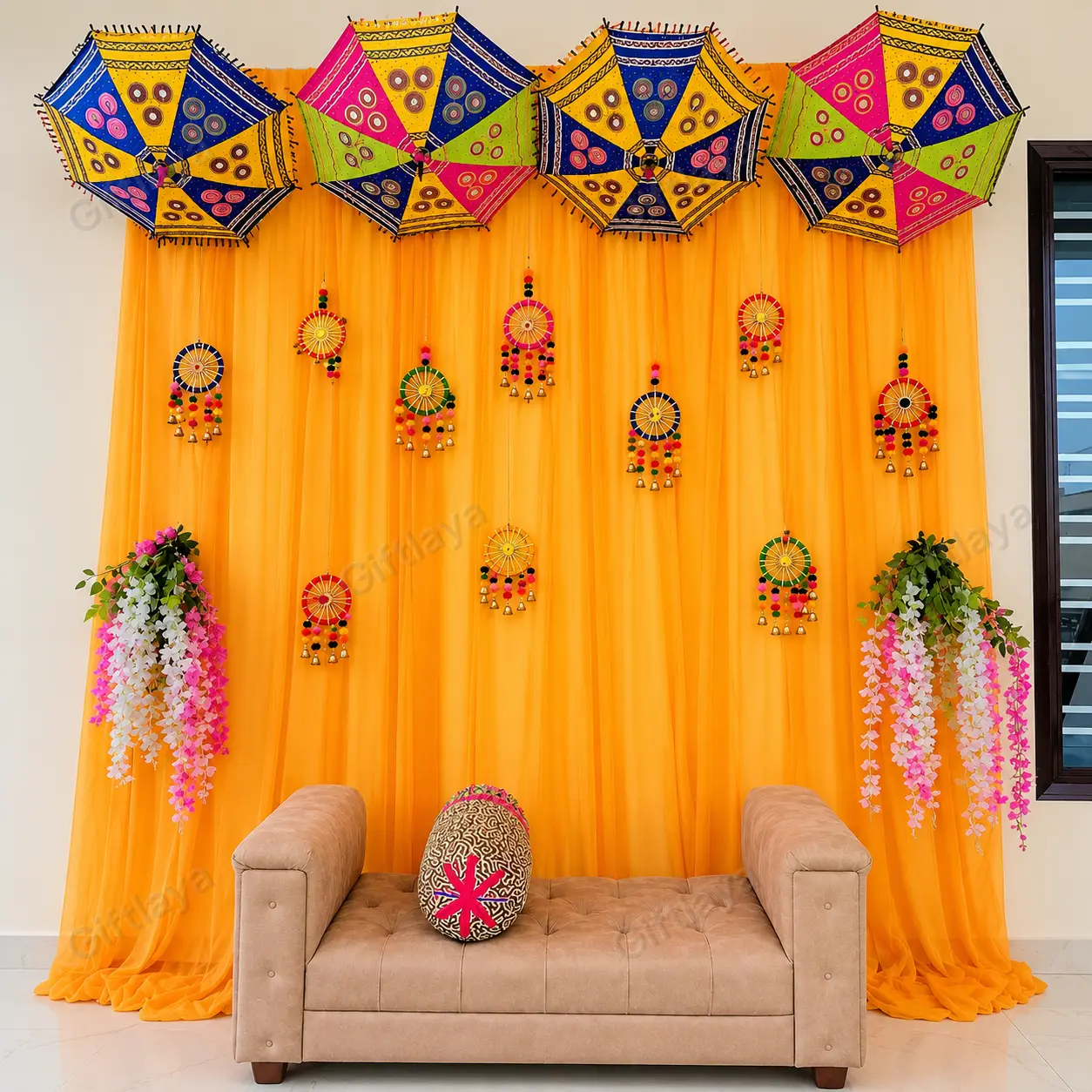 Haldi Mehendi Decoration at Home