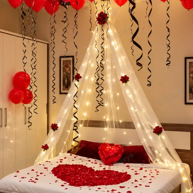 Bed Canopy Wedding Room Decoration — photo 3