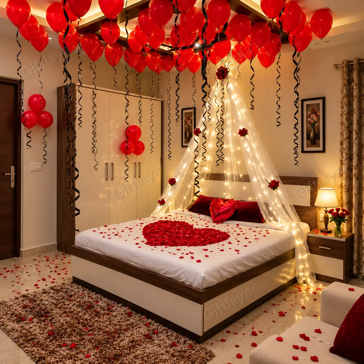 Bed Canopy Wedding Room Decoration — photo 2