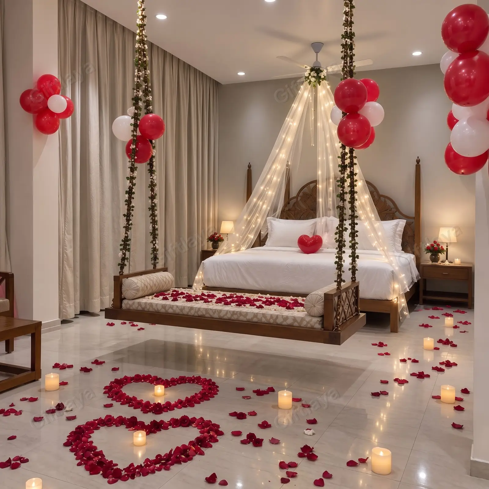 First Night Room Decoration for Couples