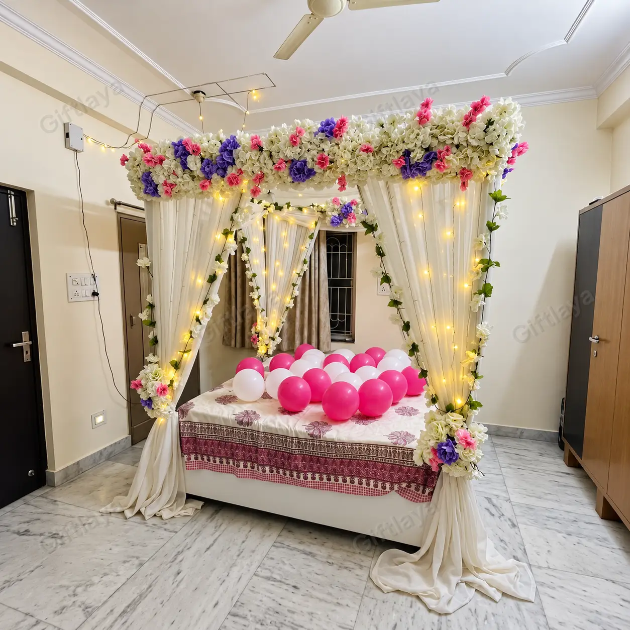 Premium Wedding First Night Decoration