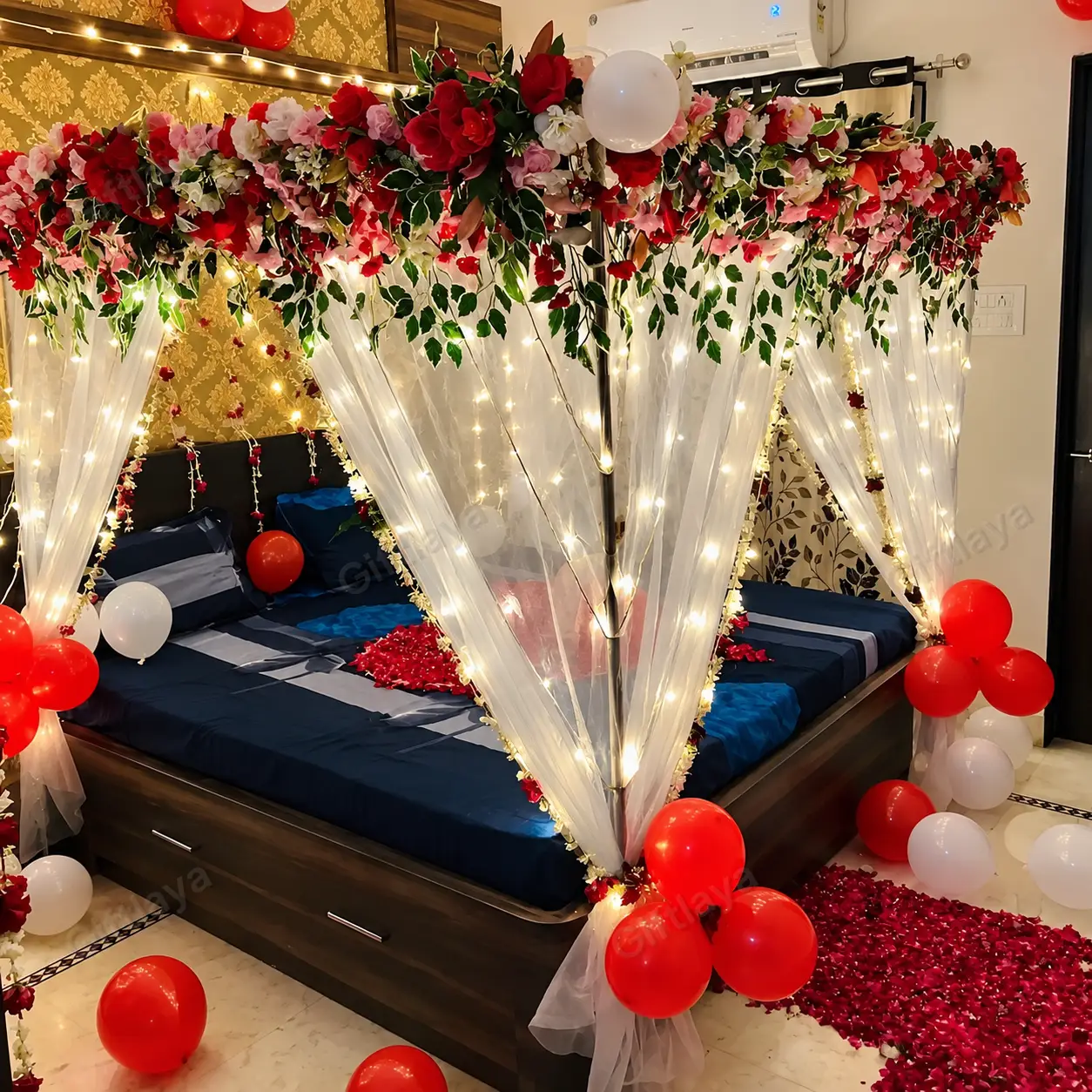 Wedding Bed Decoration for First Night
