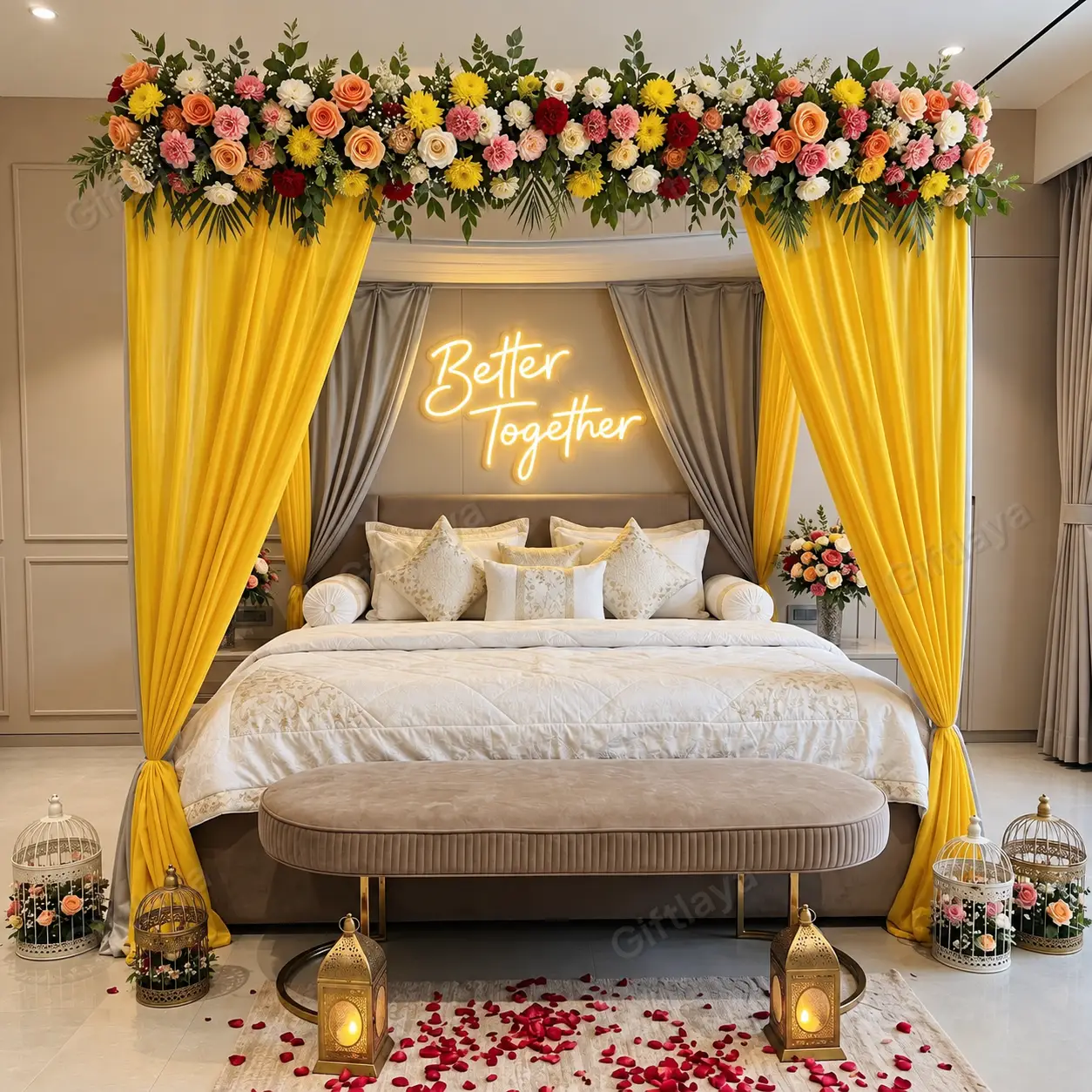 Wedding Night Bed Premium Decoration — photo 2