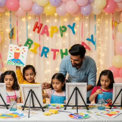 Creative Canvas Painting For Kids Birthday Activity