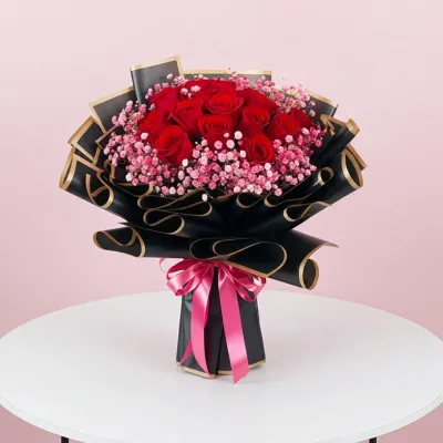Valentine Special Flower Bouquet for Girlfriend