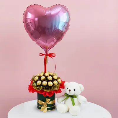 Ferrero Rocher Chocolate Bouquet with Teddy