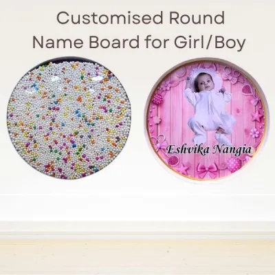 Customizd Round Board for Name Reveal