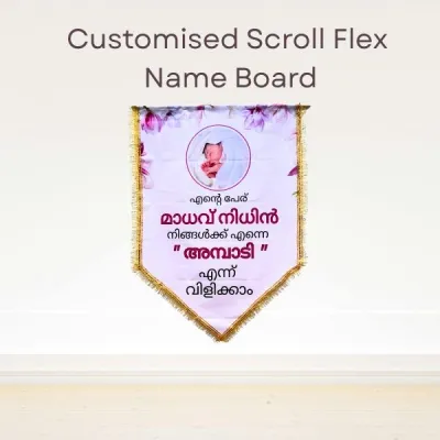 Customized Scroll Flex Name Board