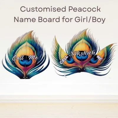Peacock Name Board for Newborn 