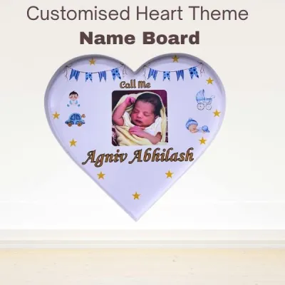 Heart Shape Baby Name Reveal Board