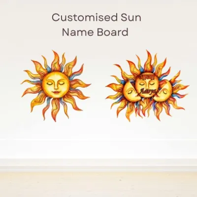 Sun Shape Name Board for Newborn