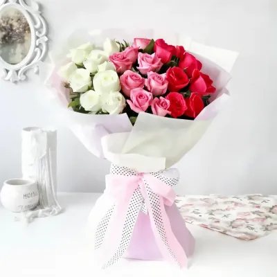 Beautiful Colorful Rose Bouquet