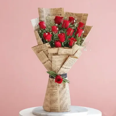 Traditional Red Rose Bouquet