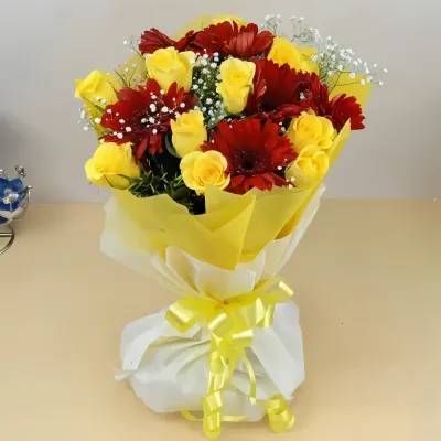 Mixed of Gerberas with Roses