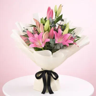 Pretty Pink Lily Bouquet
